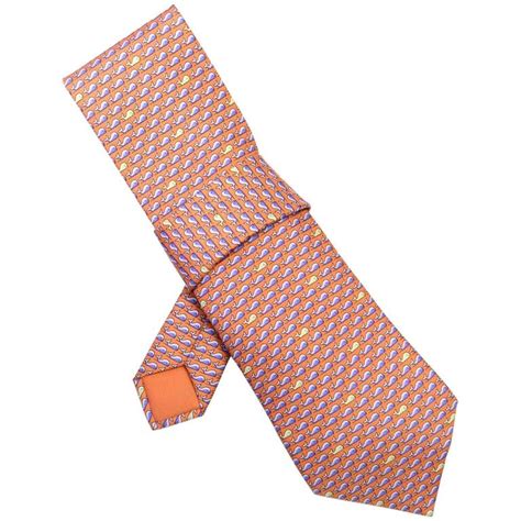 hermes orange chain tie|hermes orange silk ties.